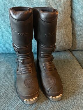 FORMA Cape Horn riding boots size eu 46 us 12 motorcycle black leather adventure